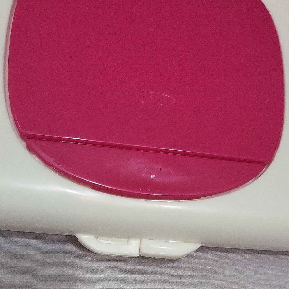 Oxo White and Hot Pink Portable Accessory Wipes Case